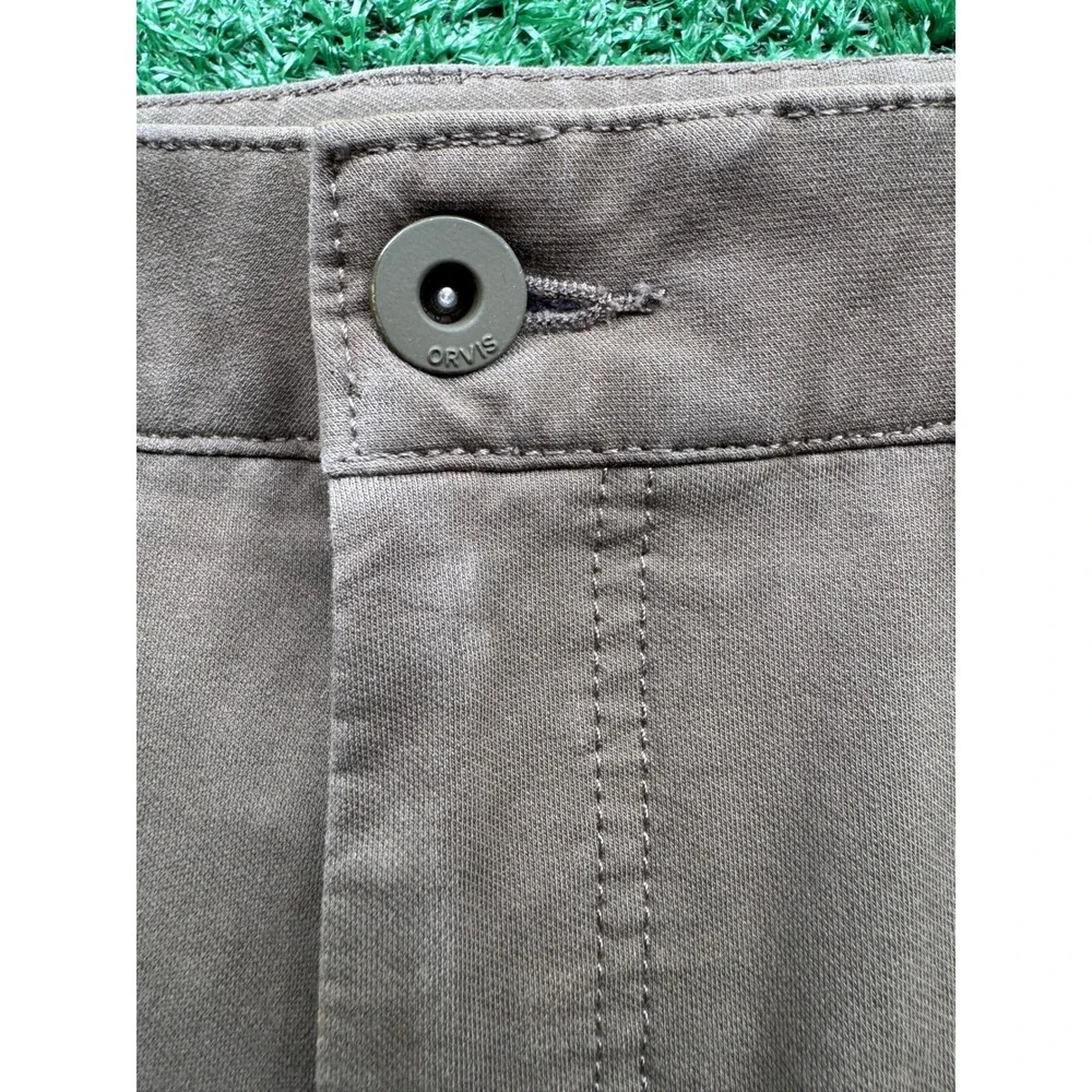 Orvis Mens 5 Pocket Pants Olive Drab Khaki Straight Leg 36x30 Outdoor Casual - Picture 2 of 11
